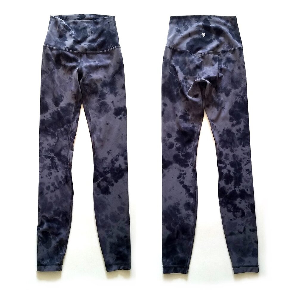 Lululemon Opulent Floral Black Multi Black Tight